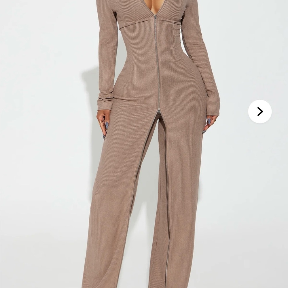 Elegant Tan Jumpsuit
